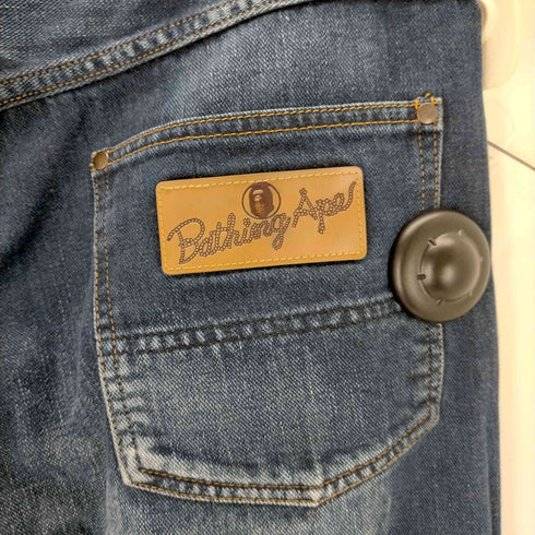 アベイシングエイプ A BATHING APE ジップフライ デニムパンツ メンズ JPN:M