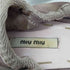 ミュウミュウ miu miu パンプス ビジュー ピンヒール レザー リボン レディース JPN:23.5