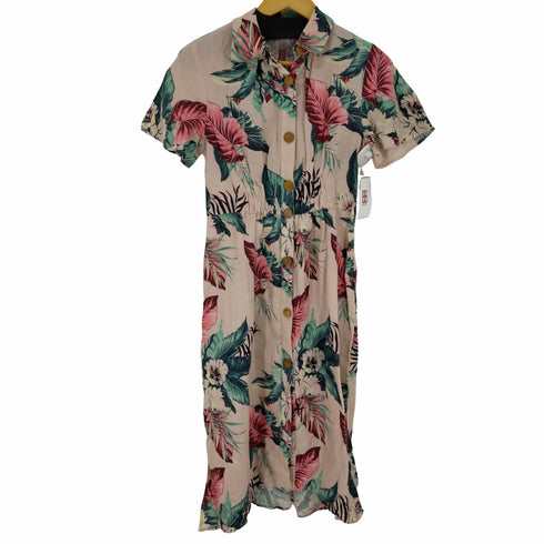 ザラ ZARA FLORAL PRINT SHIRT RESS レディース S