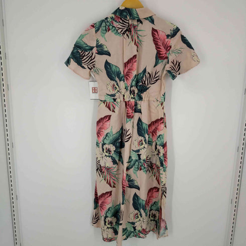 ザラ ZARA FLORAL PRINT SHIRT RESS レディース S