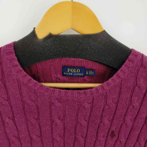 ポロラルフローレン POLO RALPH LAUREN スモールポニー刺繍ケーブルニットセーター レディース JPN:L