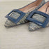ロシェヴィヴィエ Roger Vivier 22SS パンプス フラット ポインテッドトゥ ツイード レディース JPN:21 34