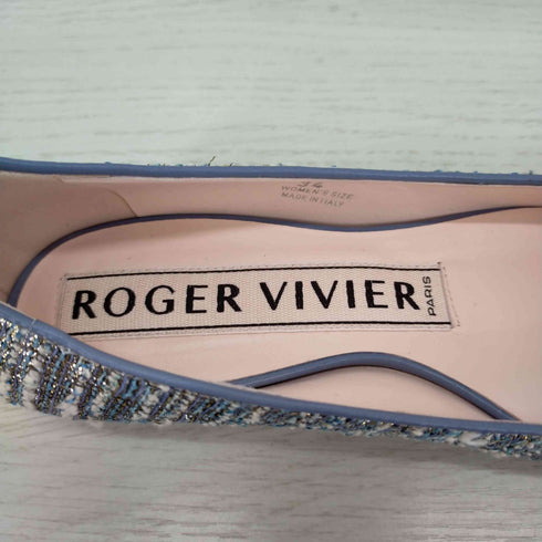 ロシェヴィヴィエ Roger Vivier 22SS パンプス フラット ポインテッドトゥ ツイード レディース JPN:21 34