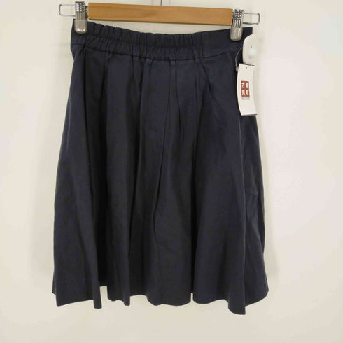 ブルーレーベルクレストブリッジ BLUE LABEL CRESTBRIDGE 金バックルベルト付 フレアミニスカート レディース 36
