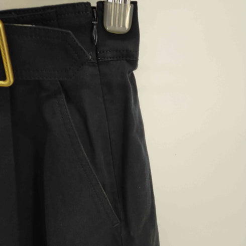 ブルーレーベルクレストブリッジ BLUE LABEL CRESTBRIDGE 金バックルベルト付 フレアミニスカート レディース 36