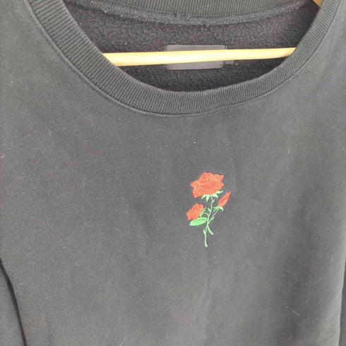 クーパー COOOPER 裏起毛 薔薇刺繍 バックジップ クルーネック スウェット メンズ JPN:M