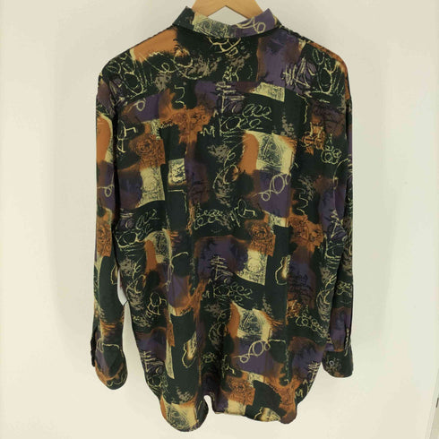 Jalom ポリエステル 総柄 L/S シャツ メンズ LL