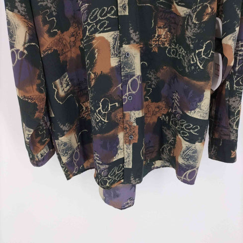 Jalom ポリエステル 総柄 L/S シャツ メンズ LL