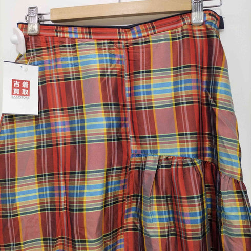 マカフィー MACPHEE 19SS バティックプリント フロントギャザーマキシスカート レディース 36