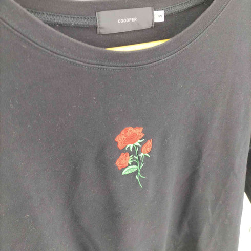 クーパー COOOPER 薔薇刺繍 バックジップ S/S Tシャツ メンズ JPN:S