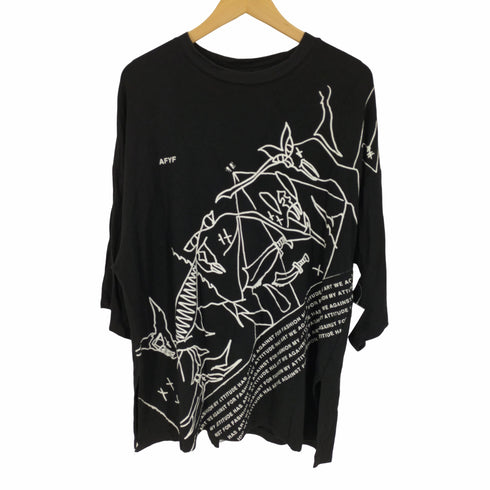 エーエフワイエフ AFYF キャラクタープリント ビッグシルエット S/S Tシャツ メンズ
