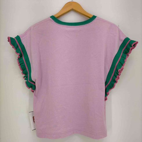 レイビームス Ray BEAMS ラインフリル スリーブ Tシャツ レディース