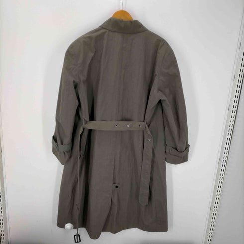 イヴサンローラン Yves Saint Laurent diffusion hommes 裏地チェック コットンナイロン 比翼 ステンカラーコート メンズ 90A4
