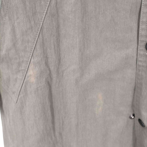 イヴサンローラン Yves Saint Laurent diffusion hommes 裏地チェック コットンナイロン 比翼 ステンカラーコート メンズ 90A4