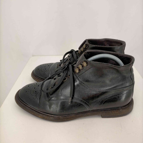 ドルチェアンドガッバーナ DOLCE&GABBANA MADE IN ITALY ウィングチップレースアップブーツ メンズ UK:6.5