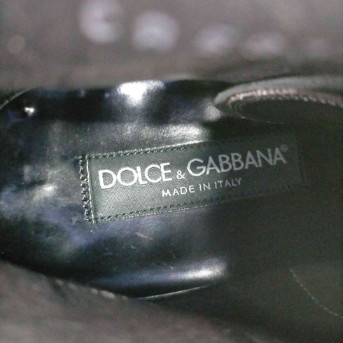 ドルチェアンドガッバーナ DOLCE&GABBANA MADE IN ITALY ウィングチップレースアップブーツ メンズ UK:6.5