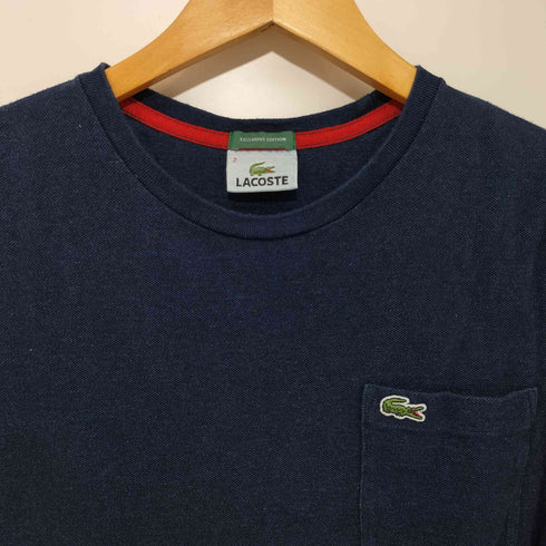 ラコステ LACOSTE 別注 EXCLUSIVE EDITION ワニ刺繍ロゴ インディゴ Tシャツ メンズ 2