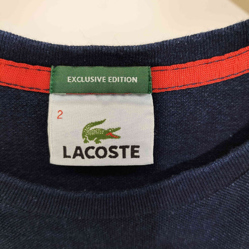 ラコステ LACOSTE 別注 EXCLUSIVE EDITION ワニ刺繍ロゴ インディゴ Tシャツ メンズ 2