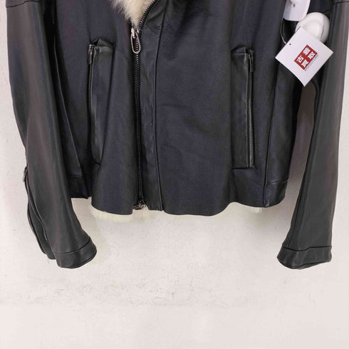 DANIELE BASTA MADE IN ITALY Leather and Shearling BOWIE SH シープファー カウレザージャケット メンズ EUR:50