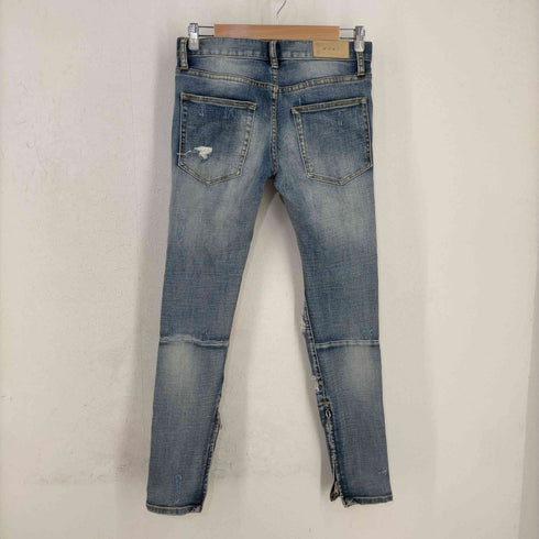 ミニマル mnml 裾ジップ ダメージスキニーデニムパンツ メンズ 29
