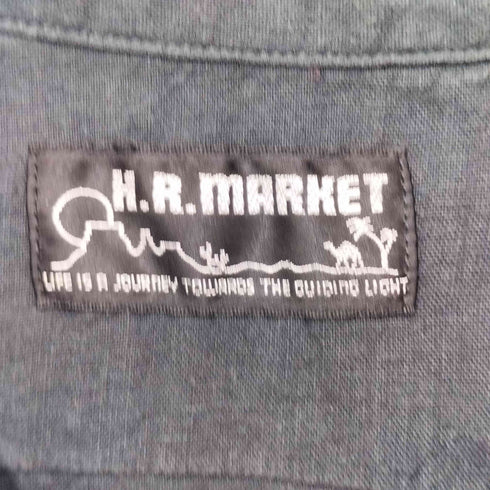 ハリウッドランチマーケット H.R.MARKET リネン混 オープンカラーシャツ メンズ 1