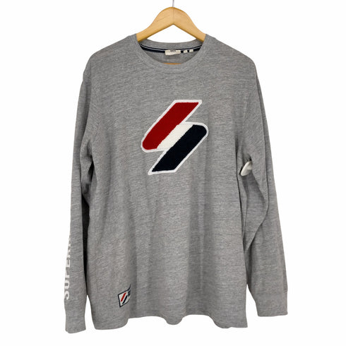 スーパードライ SUPERDRY フロントパイルプリントL/S TEE メンズ JPN:L