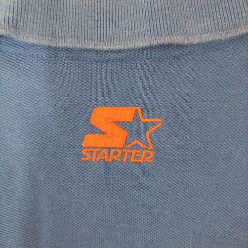 スターター STARTER カレッジ フットボールチーム ロゴ刺繍 リブ切替 S/S ポロシャツ メンズ
