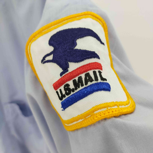 United States POSTAL SERVICE ワークシャツ S/S 2ポケットシャツ ショルダーパッチ USA製 メンズ 20