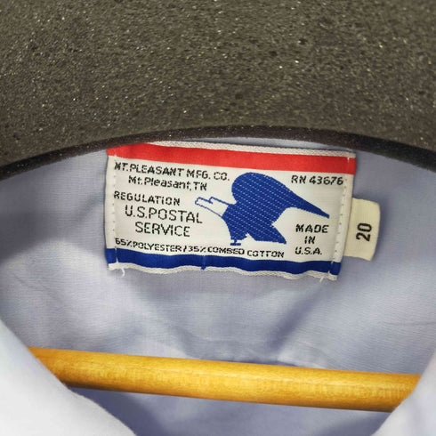 United States POSTAL SERVICE ワークシャツ S/S 2ポケットシャツ ショルダーパッチ USA製 メンズ 20
