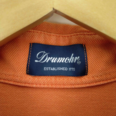 ドルモア Drumohr 鹿の子 ロゴ刺繍 ショートスリーブポロシャツ メンズ