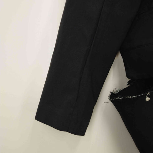 コムデギャルソンオムプリュス COMME des GARCONS HOMME PLUS 切り裂き縮絨 ジャケットシングルテーラードジャケット メンズ import:L