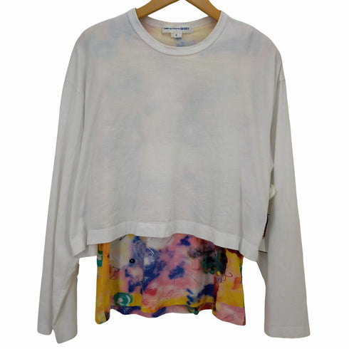 コムデギャルソンシャツ COMME des GARCONS SHIRT 総柄タンクレイヤード長袖カットソー メンズ M