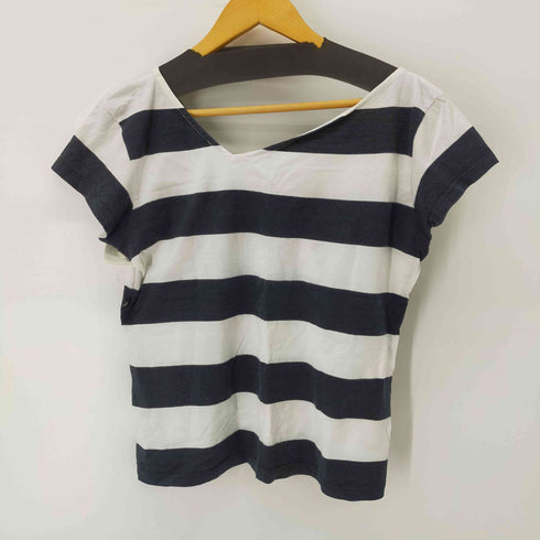 アニエスベー agnes b. PARIS アシンメトリー ボーダートップス レディース JPN:3