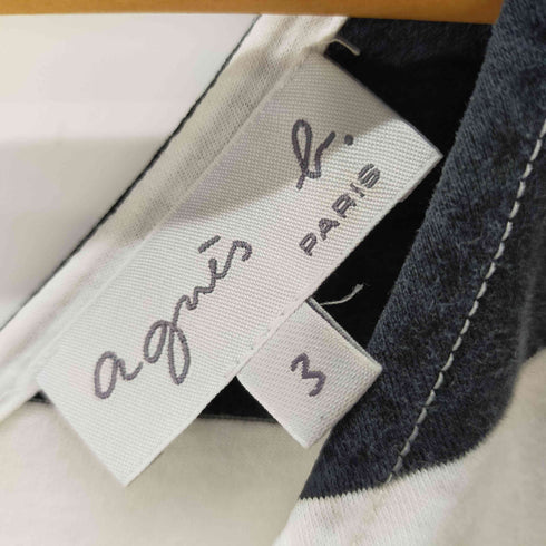アニエスベー agnes b. PARIS アシンメトリー ボーダートップス レディース JPN:3