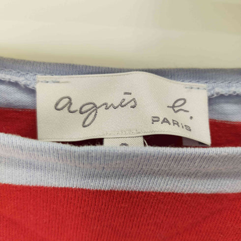 アニエスベー agnes b. PARIS ノースリーブボーダートップス レディース JPN:2