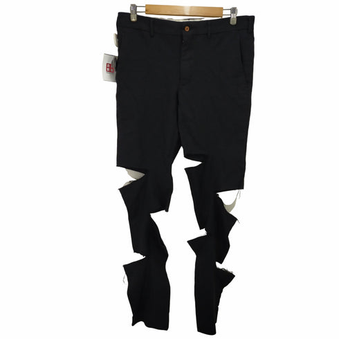 コムデギャルソンオムプリュス COMME des GARCONS HOMME PLUS 縮絨切り裂き加工パンツ メンズ L