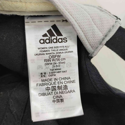 アディダス adidas ストライプハートコットンキャップ レディース FREE