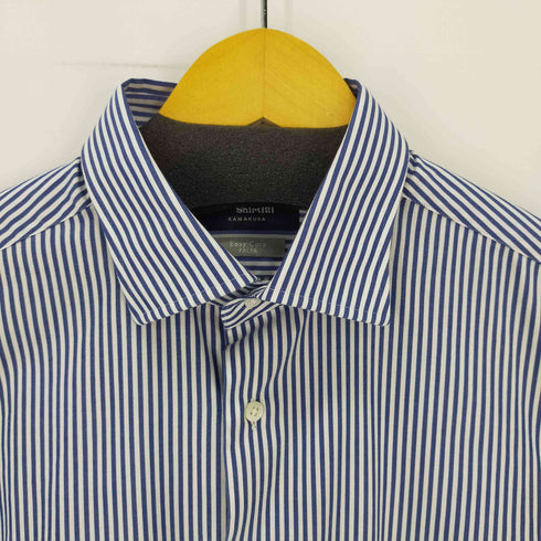 メーカーズシャツカマクラ Makers Shirt 鎌倉 easy care palpa カッタウェイ ホリゾンタル ドレスシャツ 長袖ストライプシャツ メンズ 42/86