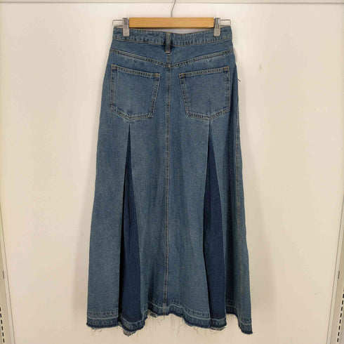 スローブイエナ SLOBE IENA LE DENIM タックプリーツロングデニムスカート レディース JPN:38