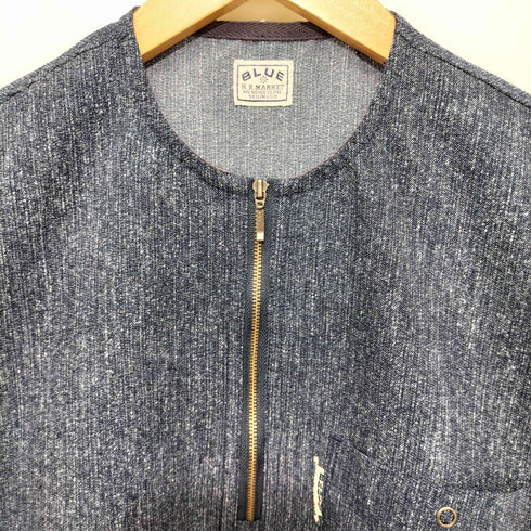ブルーブルー ハリウッドランチマーケット BLUE BLUE H.R.MARKET ハーフジップ 半袖 Tシャツ メンズ 1