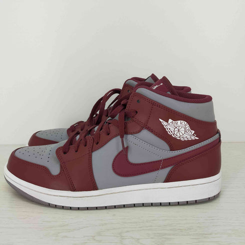 ジョーダンブランド JORDAN BRAND JORDAN 1 MID Team Red チェリーウッドレッド セメントグレー メンズ JPN:29