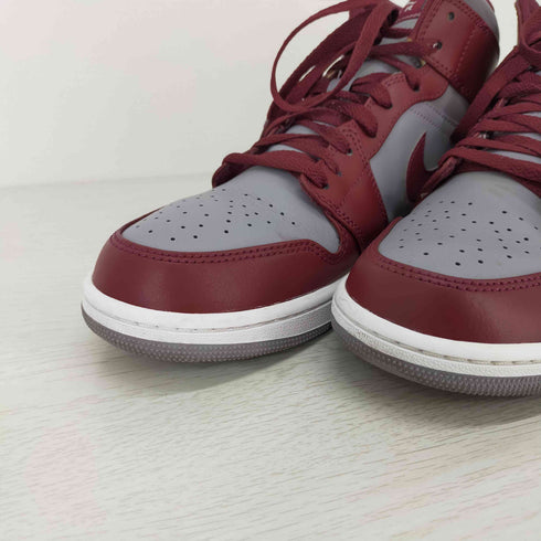 ジョーダンブランド JORDAN BRAND JORDAN 1 MID Team Red チェリーウッドレッド セメントグレー メンズ JPN:29