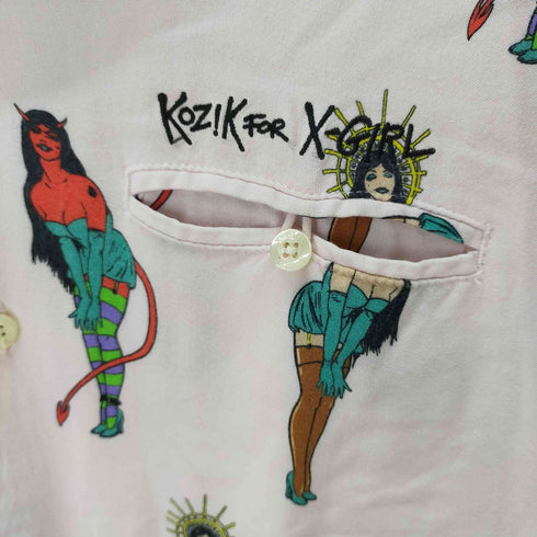 エックスガール X-girl KOZIK S/S SHIRT デビル 開襟シャツ 半袖 メンズ import:M
