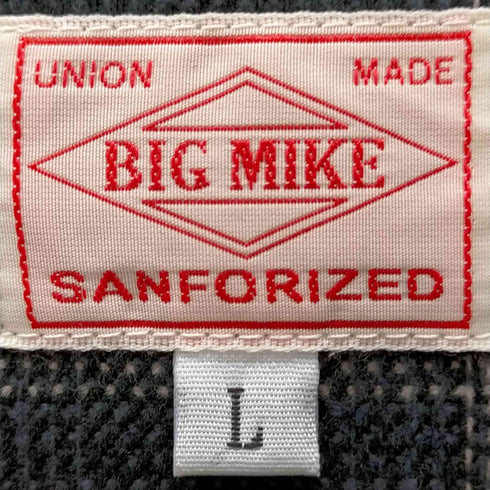 ビッグマイク BIG MIKE ヘビーフランネルシャドーチェックカーディガン メンズ import:L