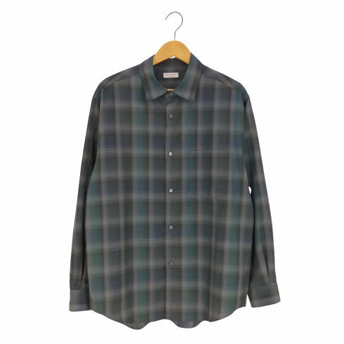 ビューティーアンドユースユナイテッドアローズ BEAUTY & YOUTH UNITED ARROWS 尾州 オンブレチェック レギュラーフォルム テーパード シャツ メンズ JPN:XL