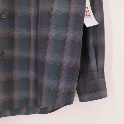 ビューティーアンドユースユナイテッドアローズ BEAUTY & YOUTH UNITED ARROWS 尾州 オンブレチェック レギュラーフォルム テーパード シャツ メンズ JPN:XL
