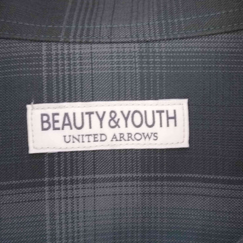 ビューティーアンドユースユナイテッドアローズ BEAUTY & YOUTH UNITED ARROWS 尾州 オンブレチェック レギュラーフォルム テーパード シャツ メンズ JPN:XL