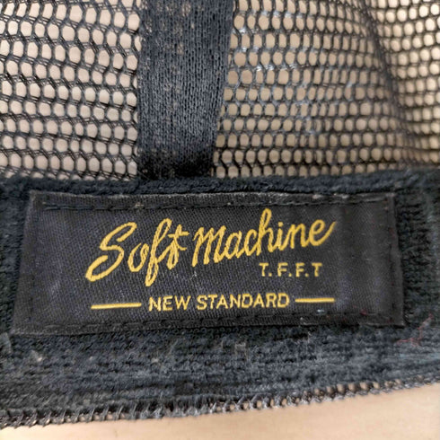 - SOFT MACHINE 刺繍 6パネル メッシュ スナップバック キャップ メンズ