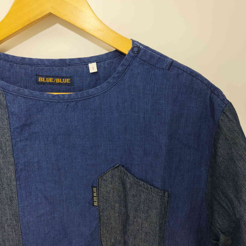 ブルーブルー BLUE BLUE INDIGO DYE パッチワーク Tシャツ メンズ 1