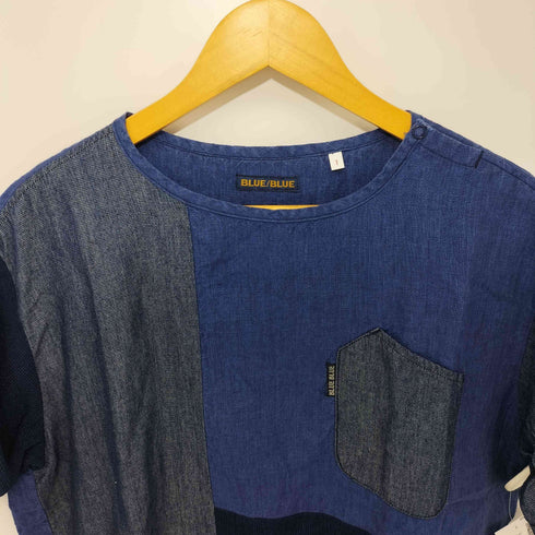 ブルーブルー BLUE BLUE INDIGO DYE パッチワーク Tシャツ メンズ 1
